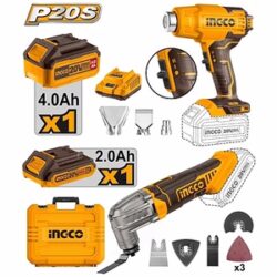 INGCO MULTI SANDER & HEAT GUN 20V PS